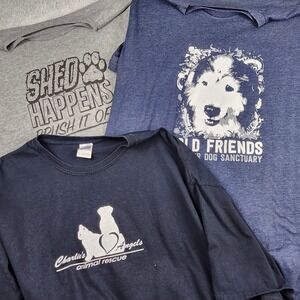 Graphic T-Shirt Bundle Mens‎ 3XL Dog Rescue Animal Lover Streetwear Big Tall 3pc